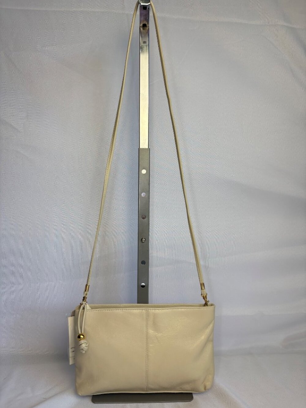 D'margeaux Crossbody Purse Bag Genuine Leather Ivory Minimalist Y2k Classic NWT